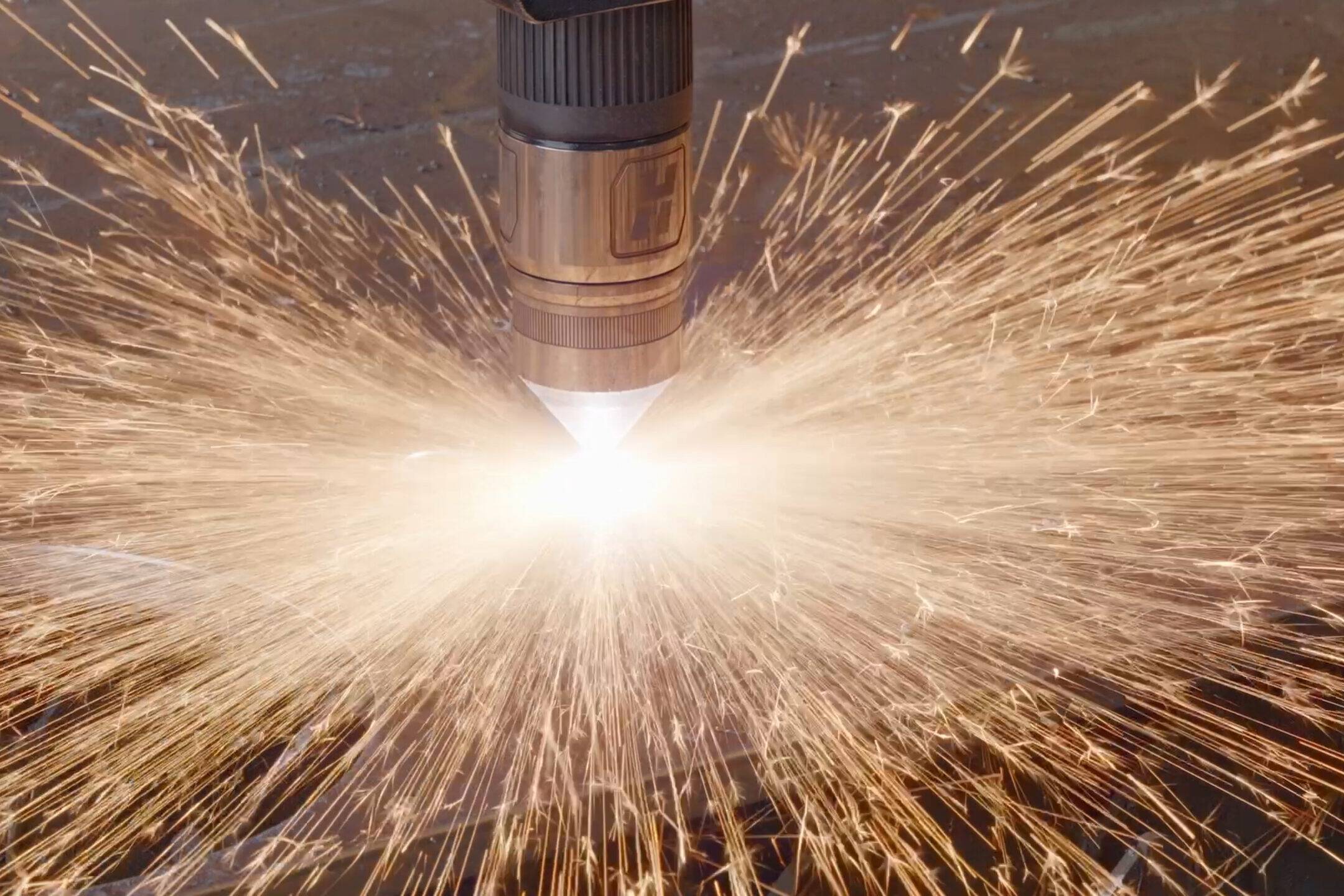 Close up of Hypertherm XPR cutting